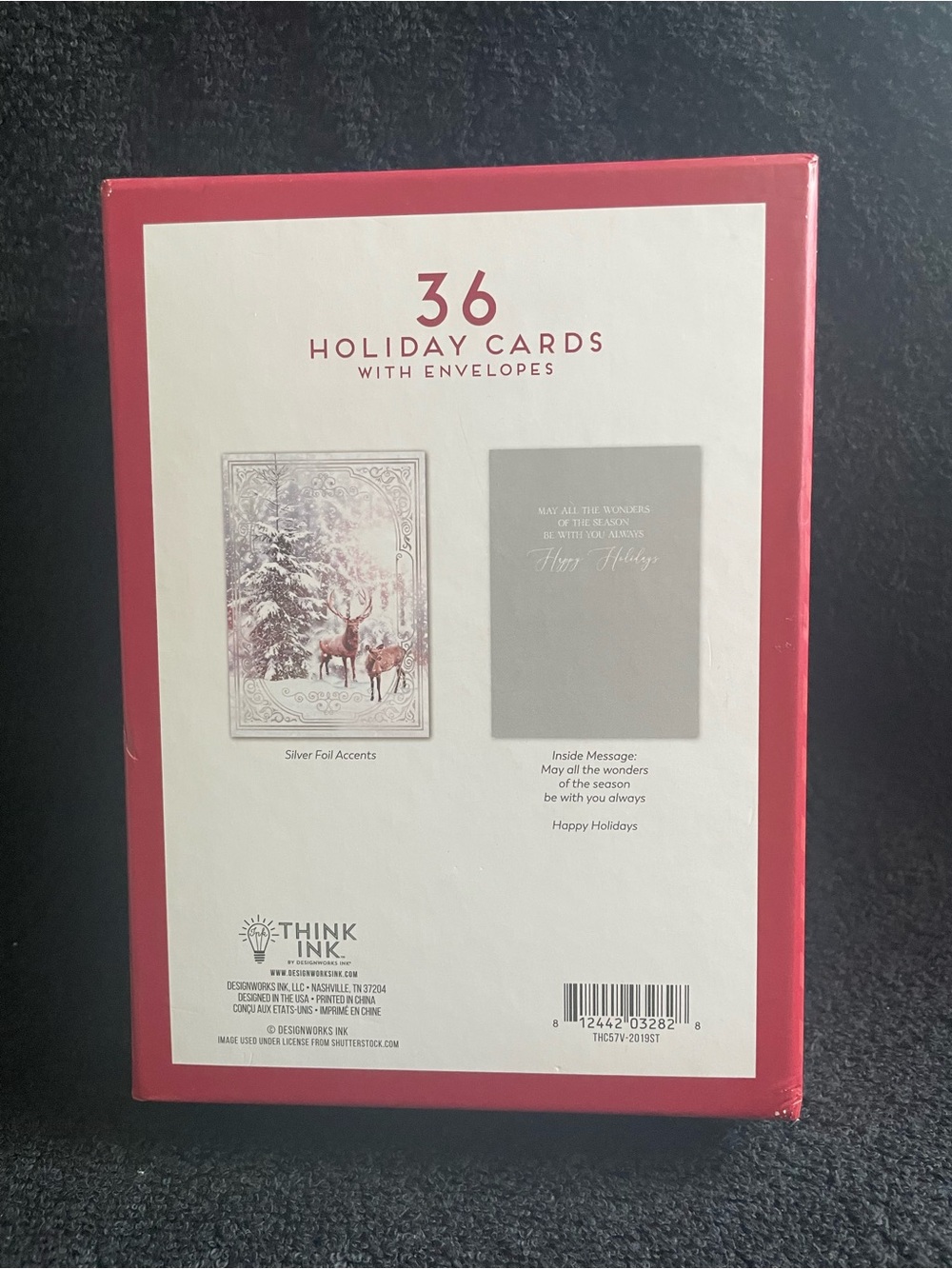 New Holiday Deer Cards Boxed Set - 36 Holiday Cards with Envelopes - Picture 5 of 5